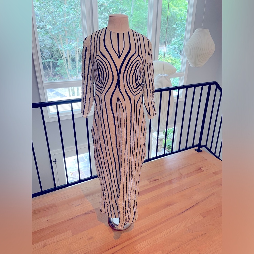 NWT Zara ZW Women’s Collection Artistic Crinkled Fabric Dress - Picture 2 of 9